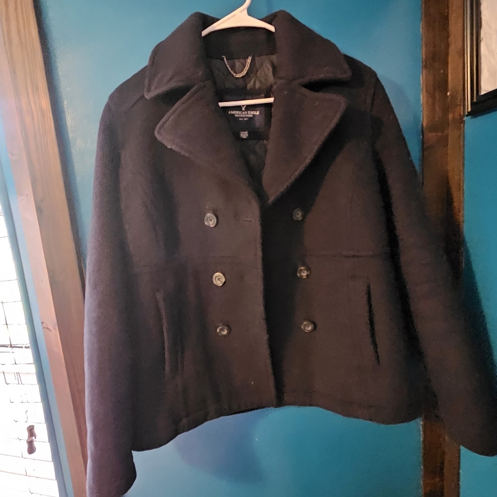 AE Button Down Peacoat